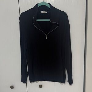 Workshop Republic Clothing Black Half-Zip Top